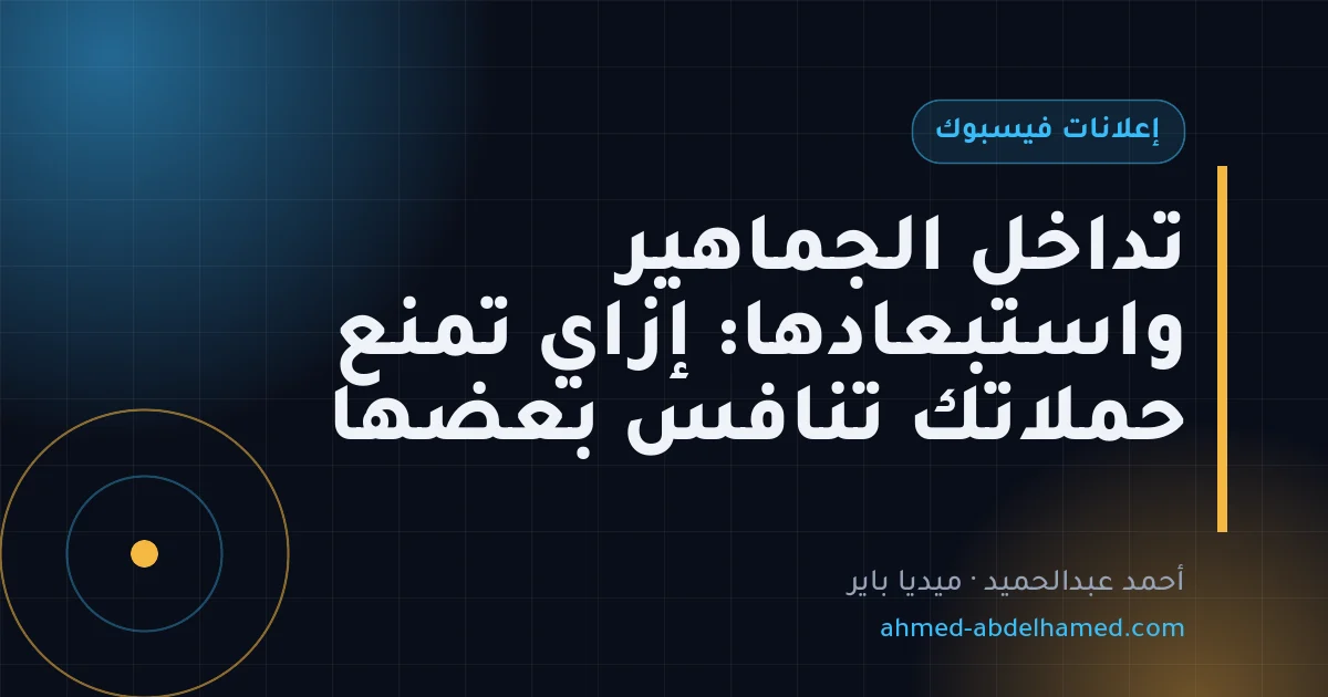 تداخل الجماهير واستبعادها: إزاي تمنع حملاتك تنافس بعضها