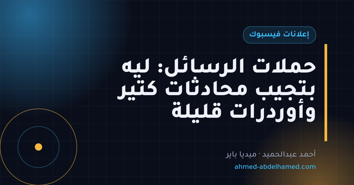 حملات الرسائل: ليه بتجيب محادثات كتير وأوردرات قليلة